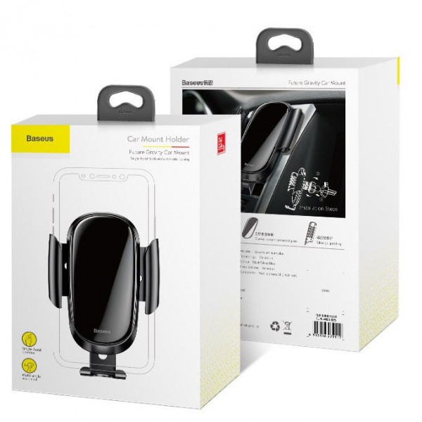 Тримач для мобiльного Baseus Future Gravity Car Mount Чорний