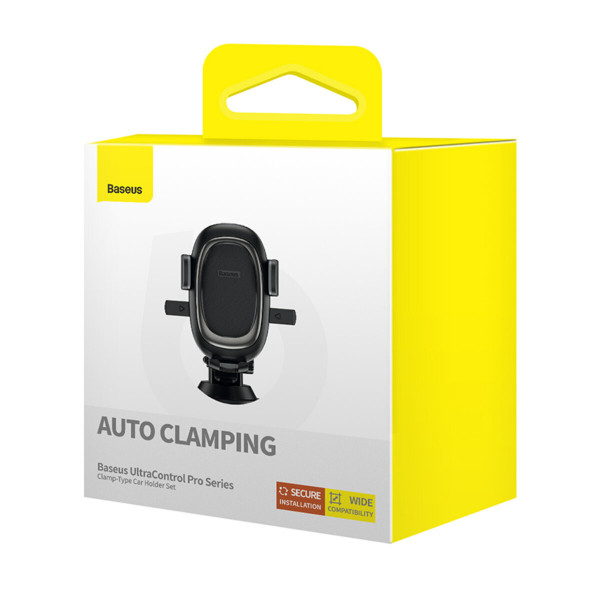 Тримач для мобiльного Baseus UltraControl Pro Series Clamp-Type Car Holder Set Cluster Black
