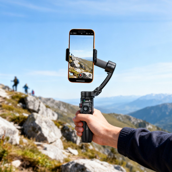 Триосьовий стабілізатор HOCO K91 Three-axis intelligent gimbal Black (6942007675802)
