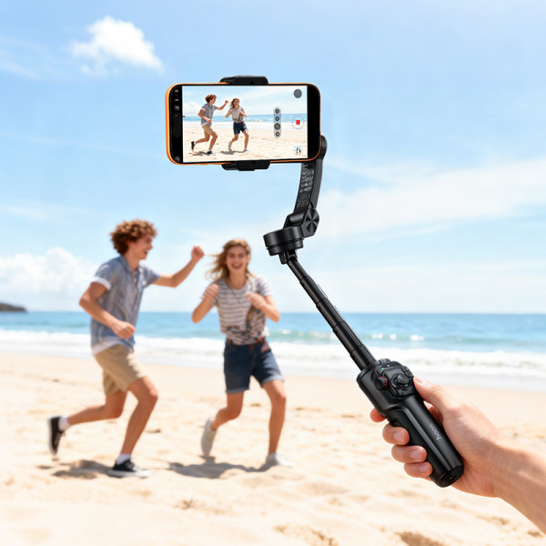 Триосьовий стабілізатор HOCO K91 Three-axis intelligent gimbal Black (6942007675802)