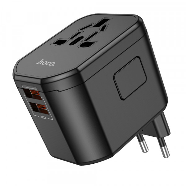 Універсальний зарядний пристрій HOCO AC15 Walker three-port PD20W(1C2A) universal conversion charger Чорний