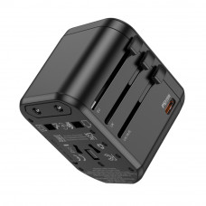 Універсальний зарядний пристрій HOCO AC15 Walker three-port PD20W(1C2A) universal conversion charger Чорний