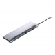 USB-хаб Vention Multi-function USB-C to HDMI/VGA/USB-C Gen 1/USB 3.0x2/USB 2.0/RJ45/SD/TF/TRRS 3.5mm/PD Docking Station 0.25m (THTHC)