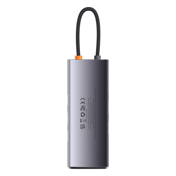 USB-Hub Baseus Metal Gleam Series 7-in-1 Multifunctional Type-C HUB Docking Station Gray （Type-C to HDMI*2+USB3.0*3+PD*1+RJ45*1）