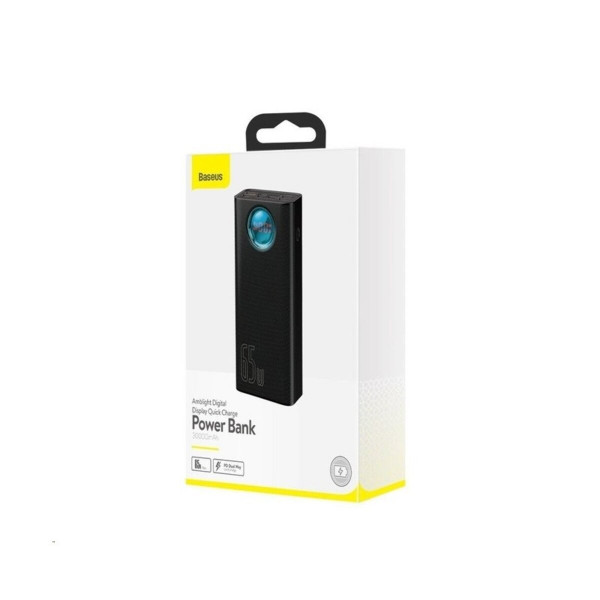 Зовнішній акумулятор Baseus Amblight Digital Display Fast Charge Power Bank 30000mAh 65W Black
