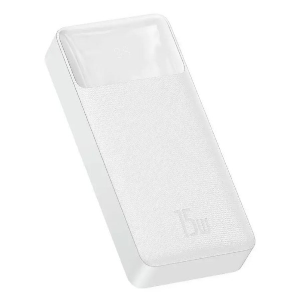 Зовнішній акумулятор Baseus Bipow Digital Display Power bank 20000mAh 15W White