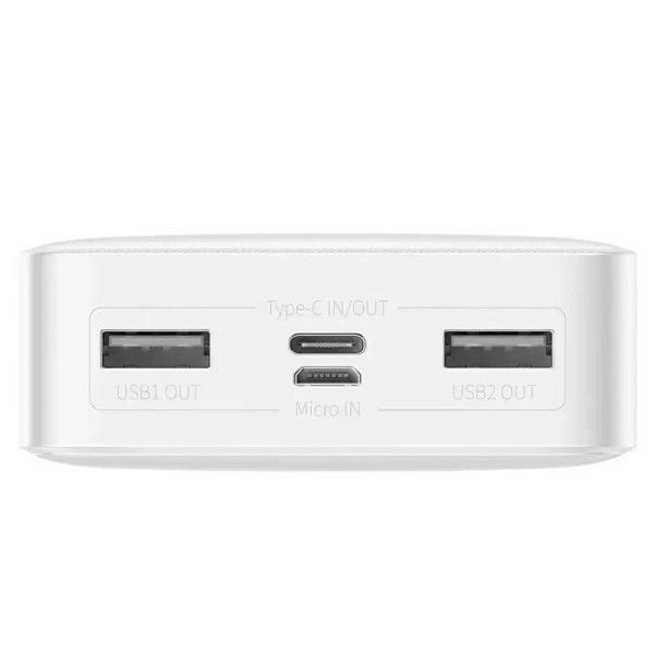 Зовнішній акумулятор Baseus Bipow Digital Display Power bank 20000mAh 15W White