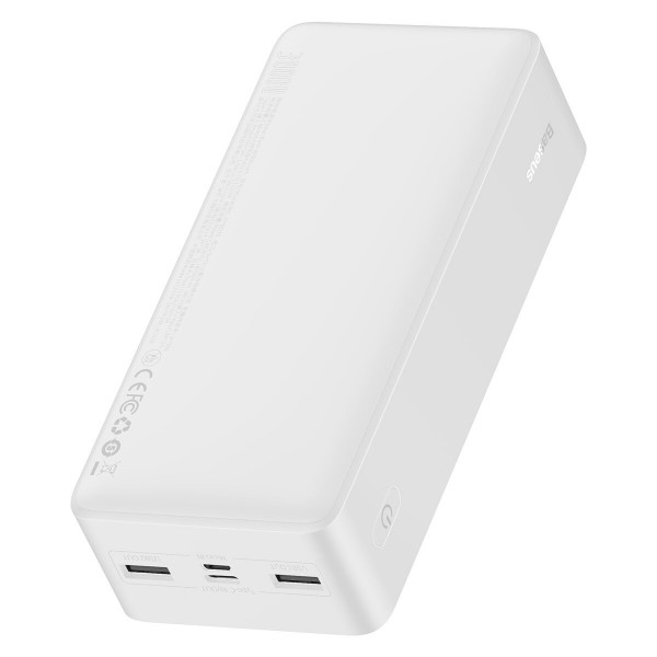 Зовнішній акумулятор Baseus Bipow Digital Display Power bank 30000mAh 15W White