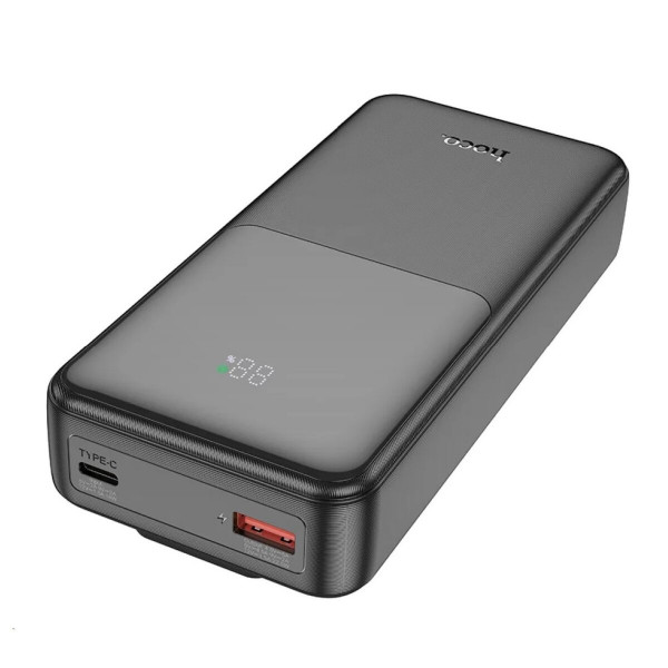 Зовнішній акумулятор HOCO J119A Sharp charger 22.5W+PD20 fully compatible power bank with digital display and cable(20000mAh) Black