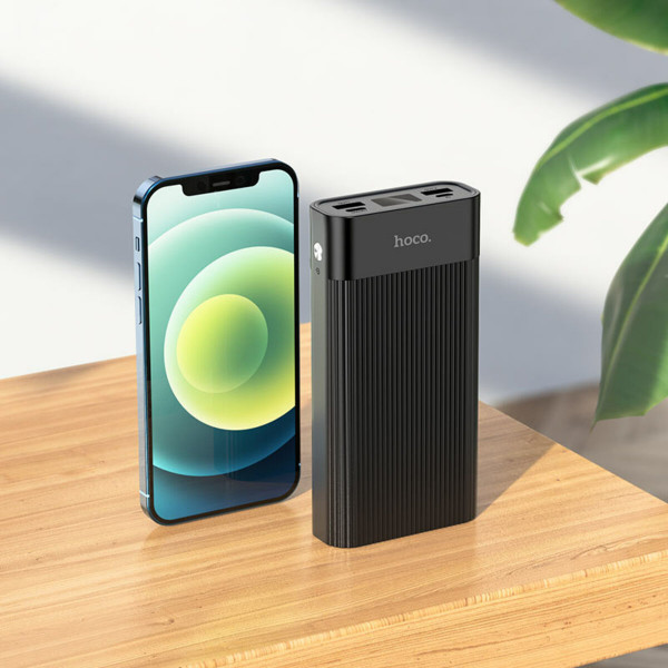Зовнішній акумулятор HOCO J85 Wellspring digital display power bank(20000mAh) Black