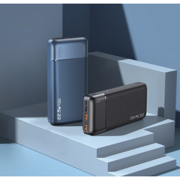Зовнішній акумулятор REMAX Lango II Series QC 22.5W + PD 18W Multi-compatible Fast Charging Power Bank 20000mAh RPP-192 Black