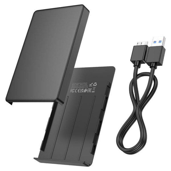 Зовнішня кишеня для накопичувача HOCO HB46 USB3.0 2.5-inch SATA hard drive enclosure Чорний