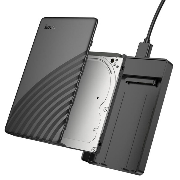 Зовнішня кишеня для накопичувача HOCO HB46 USB3.0 2.5-inch SATA hard drive enclosure Чорний