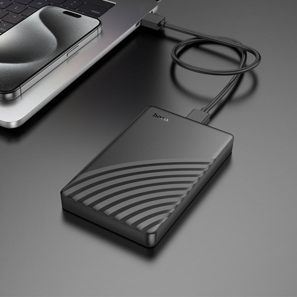 Зовнішня кишеня для накопичувача HOCO HB46 USB3.0 2.5-inch SATA hard drive enclosure Чорний