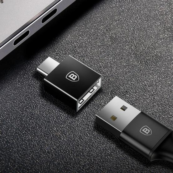 Адаптер Baseus Exquisite Type-C Male to USB Female Adapter Converter Black