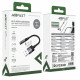 Аудіокабель ACEFAST J13 USB-A to 3.5mm female, nylon braid, 0.15m, Black (6974316285298)