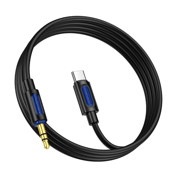 Аудіокабель BOROFONE BL20 True sound silicone digital audio conversion cable Type-C Black