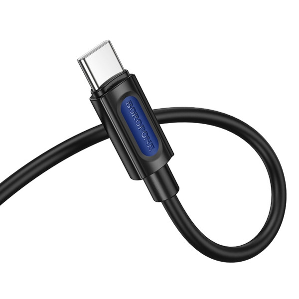 Аудіокабель BOROFONE BL20 True sound silicone digital audio conversion cable Type-C Black