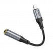 Аудiокабель HOCO LS36A iP to 3.5 female, nylon braid, 0.12m, Black (6942007663618)