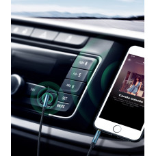 Аудіокабель UGREEN AV112, 3.5mm Male to 3.5mm Male, nylon braid, 2m, Blue (UGR-60181)