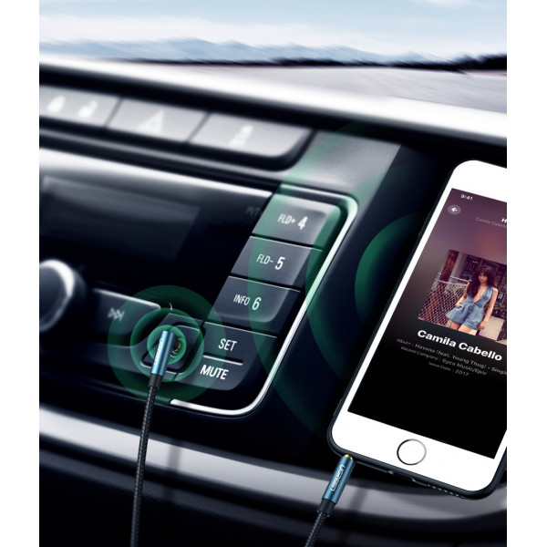 Аудіокабель UGREEN AV112, 3.5mm Male to 3.5mm Male, nylon braid, 2m, Blue (UGR-60181)