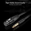 Аудіокабель UGREEN AV131 6.35mm to Cannon Female AV Cable 2m Black (UGR-20719)