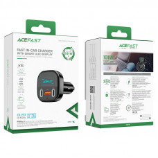 Автомобільний зарядний пристрій ACEFAST B5 101W (2C+A) metal car charger with OLED smart display