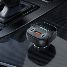 Автомобільний зарядний пристрій ACEFAST B5 101W (2C+A) metal car charger with OLED smart display