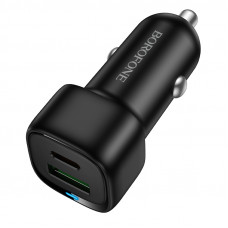 Автомобільний зарядний пристрій BOROFONE BZ34B Cloud PD38W(1C1A) car charger Black (6941991122378)
