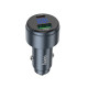 Автомобільний зарядний пристрій HOCO Z57B Glorious 63W dual-port digital display PD45W+QC3.0 car charger Metal Gray (6942007633161)