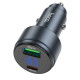 Автомобільний зарядний пристрій HOCO Z57B Glorious 63W dual-port digital display PD45W+QC3.0 car charger Metal Gray (6942007633161)