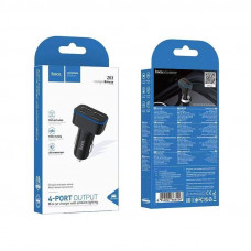 Автомобільний зарядний пристрій HOCO Z63 Barry four-port car charger Black (6942007666206)