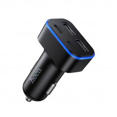 Автомобільний зарядний пристрій HOCO Z63 Barry four-port car charger Black (6942007666206)