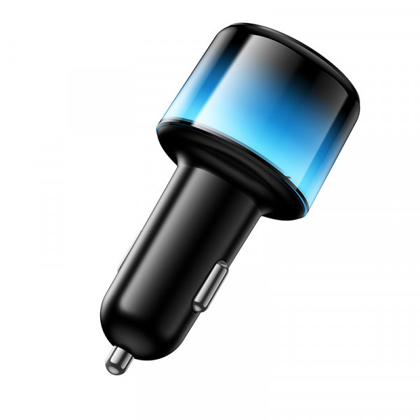 Автомобільний зарядний пристрій HOCO Z69 Vivido 24W(2C2A) car charger Black (6942007681520)
