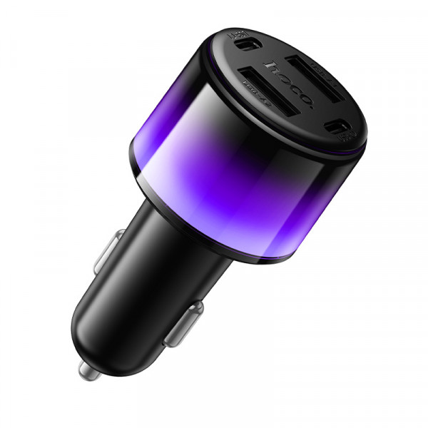 Автомобільний зарядний пристрій HOCO Z69 Vivido 24W(2C2A) car charger Black (6942007681520)