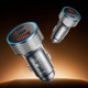 Автомобільний зарядний пристрій REMAX 60W Aluminum Alloy Colorful Light Fast Charging Car Charger CC07 Tarnish (6954851263449)
