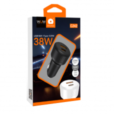 Автомобільний зарядний пристрій WUW-C242 PD20W+ QC18W black (6972573338344)