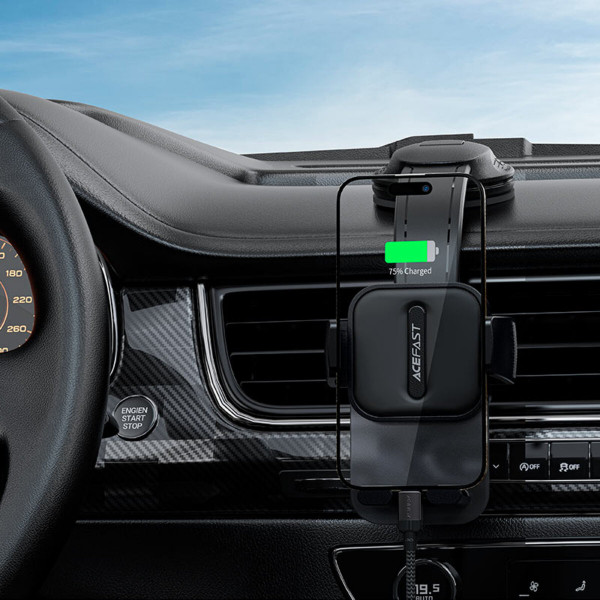 Автотримач для телефона ACEFAST D26 press type car holder for dashboard Чорний