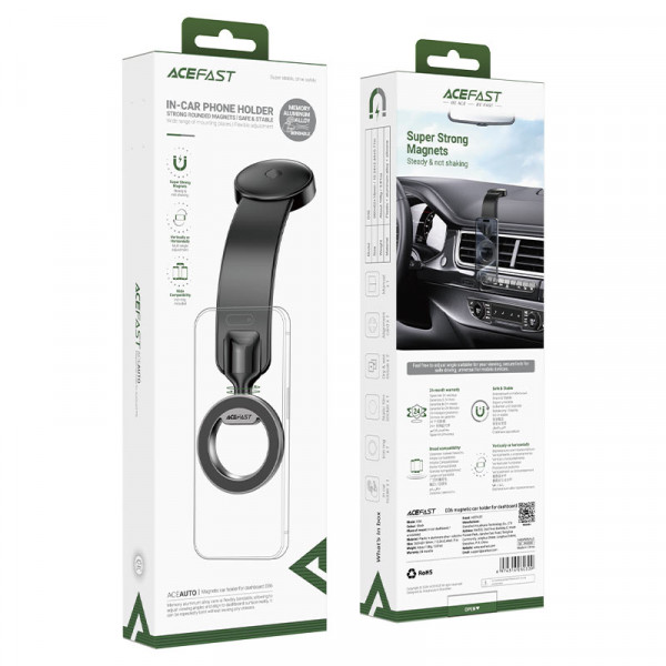 Автотримач для телефона ACEFAST D36 magnetic car holder for dashboard Black (6974316280309)