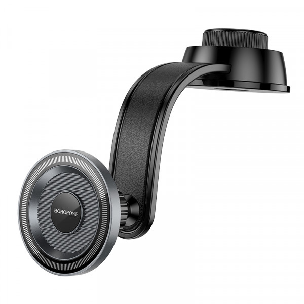Автотримач для телефона BOROFONE BH123 Profit magnetic car holder(center console) black metal gray (6941991118715)