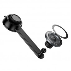 Автотримач для телефона BOROFONE BH123 Profit magnetic car holder(center console) black metal gray (6941991118715)