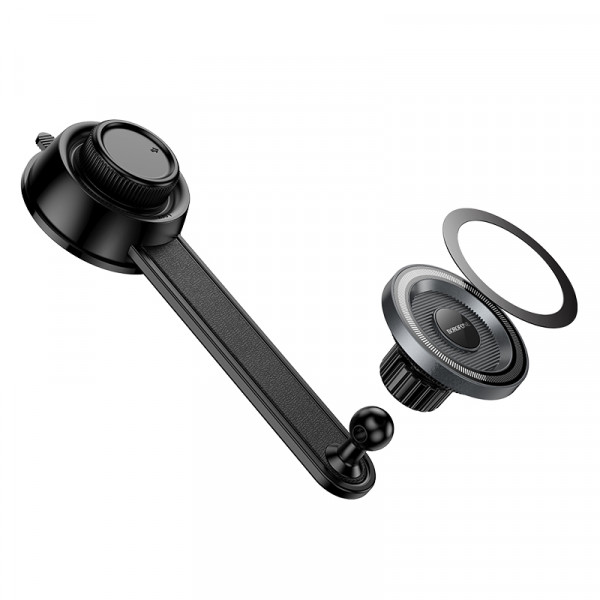Автотримач для телефона BOROFONE BH123 Profit magnetic car holder(center console) black metal gray (6941991118715)