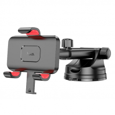 Автотримач для телефона HOCO H22 Dragon automatic clamping car holder(center console) Red Black (6942007605656)