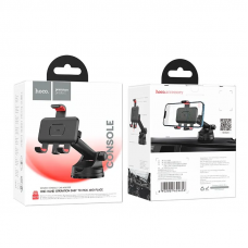 Автотримач для телефона HOCO H22 Dragon automatic clamping car holder(center console) Red Black (6942007605656)