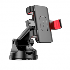 Автотримач для телефона HOCO H22 Dragon automatic clamping car holder(center console) Red Black (6942007605656)