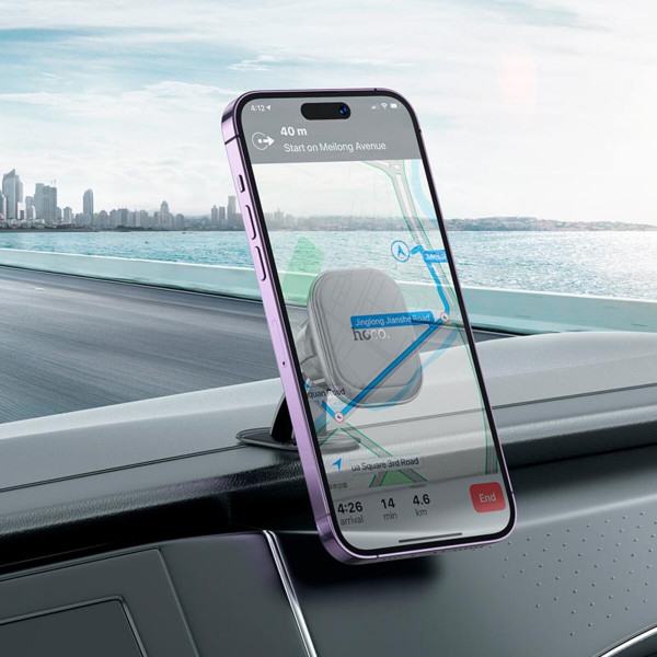 Автотримач для телефона HOCO H30 Brilliant magnetic car holder(center console) Чорний