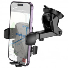 Автотримач для телефона HOCO H65 Gamble one-button car holder(center console) Black (6942007641173)