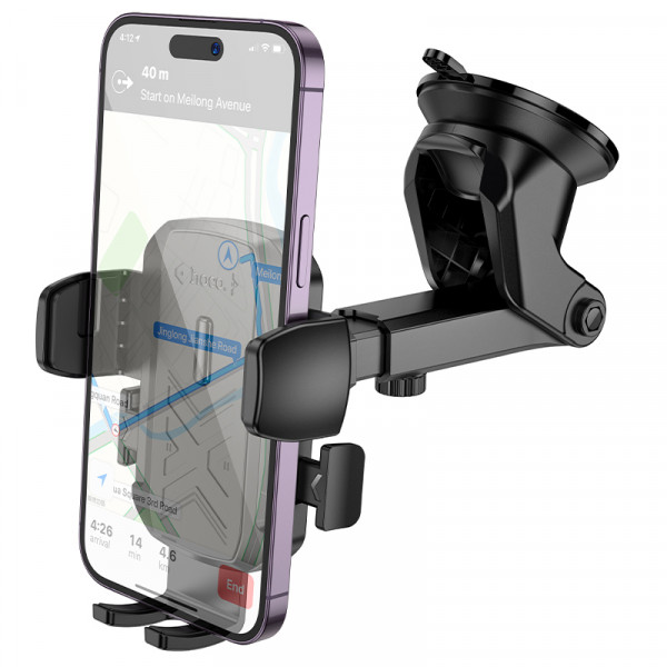 Автотримач для телефона HOCO H65 Gamble one-button car holder(center console) Black (6942007641173)
