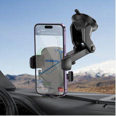 Автотримач для телефона HOCO H65 Gamble one-button car holder(center console) Black (6942007641173)