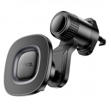 Автотримач для телефона HOCO H74 Crown ring magnetic car holder(air outlet) Black Metal Gray (6942007646895)
